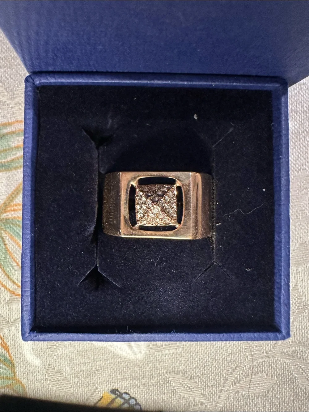 Swarovski Tactic Rose Gold Ring - 1179792 - NIB - Size 58 (7 1/2 US)